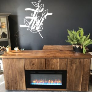 Fireplace Buffet with Storage 