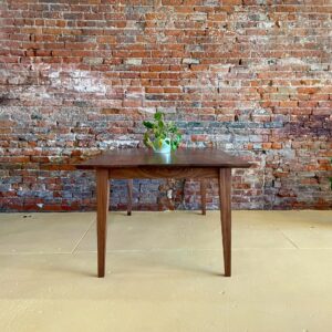 Custom mid century modern walnut dining table