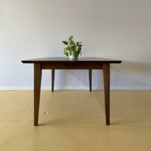 Custom mid century modern walnut dining table