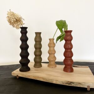 Wood vases 